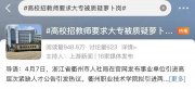 高職招“?？啤睂W(xué)歷教師，被質(zhì)疑“蘿卜坑”？衢州職